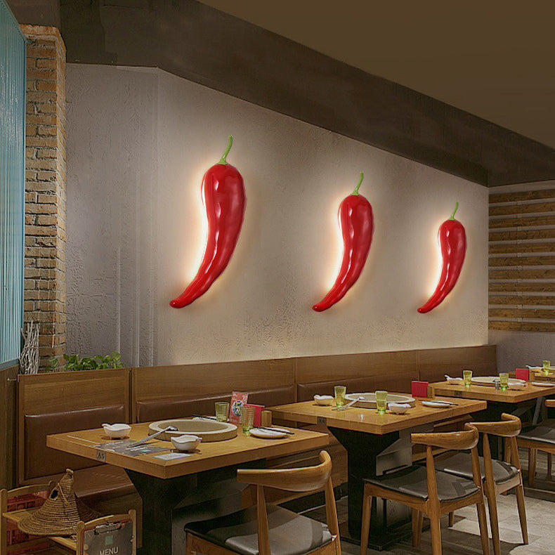 Chili Resin Glass Dining Wall Lamp