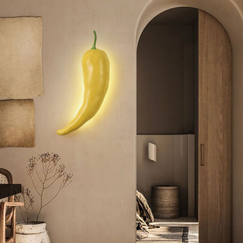 Chili Resin Glass Dining Wall Lamp