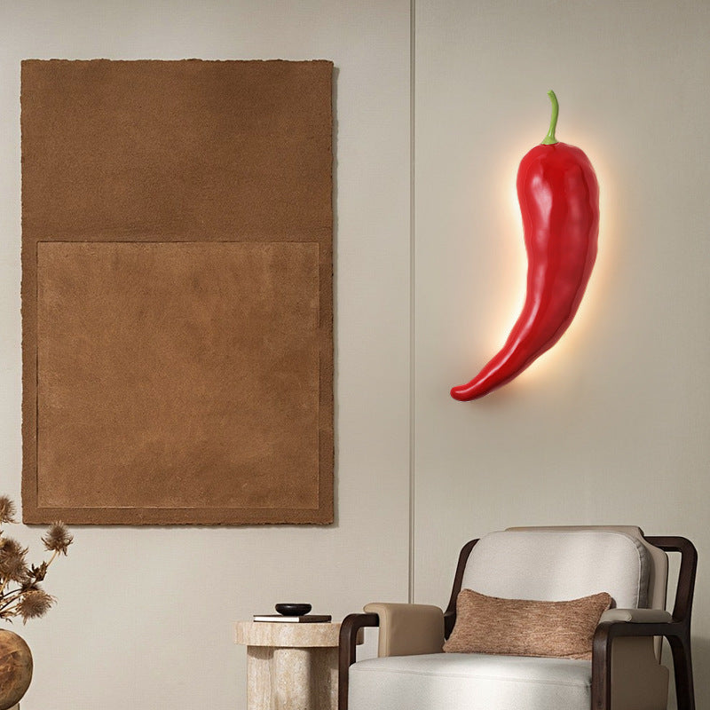 Chili Resin Glass Dining Wall Lamp