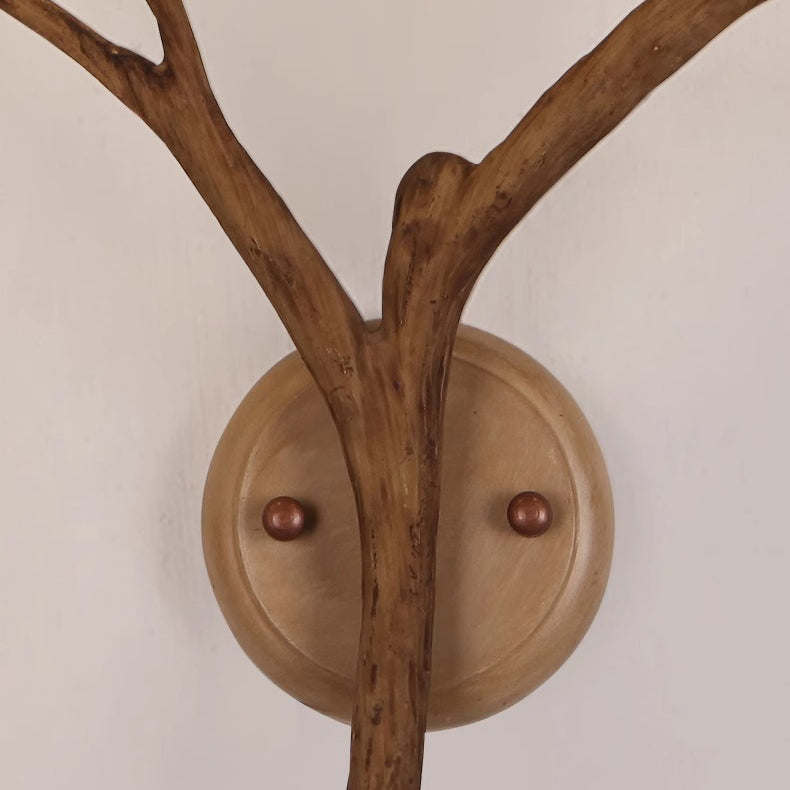 Branches Polymer Glass Lampshade 4-Light Wall Lamp