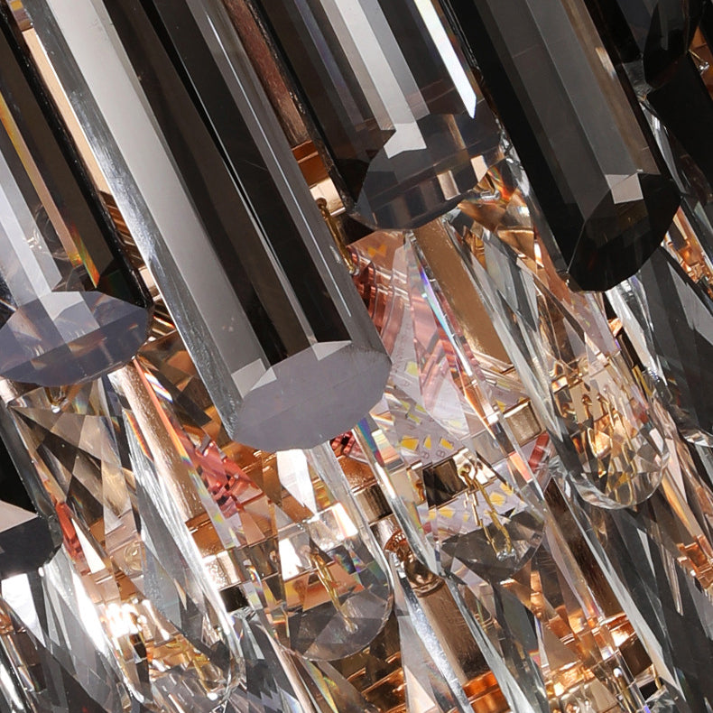 Crystal Stainless Steel Lampshade 2-Light Wall Lamp