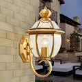 Copper Glass Lampshade Patio Outdoor Light