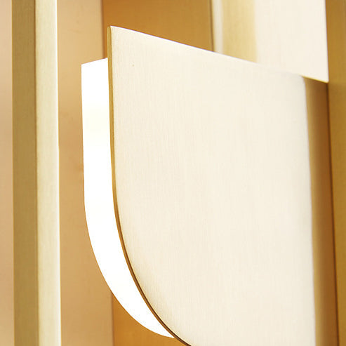 Rectangular Stitching Copper Hardware Wall Lamp