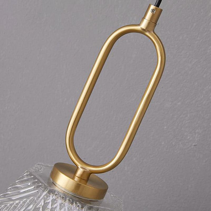 Polygonal Cube Copper Glass Wall Lamp