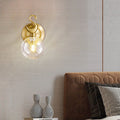 Swan Orb Copper Glass Wall Lamp