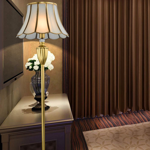 Hat Shape Full Copper Floor Lamp