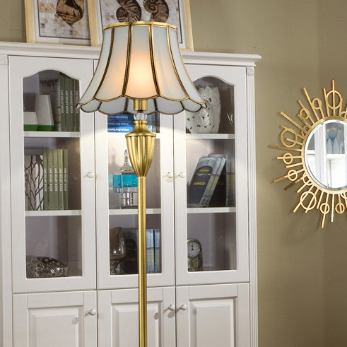 Hat Shape Full Copper Floor Lamp