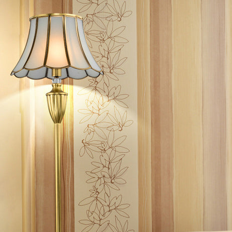 Hat Shape Full Copper Floor Lamp