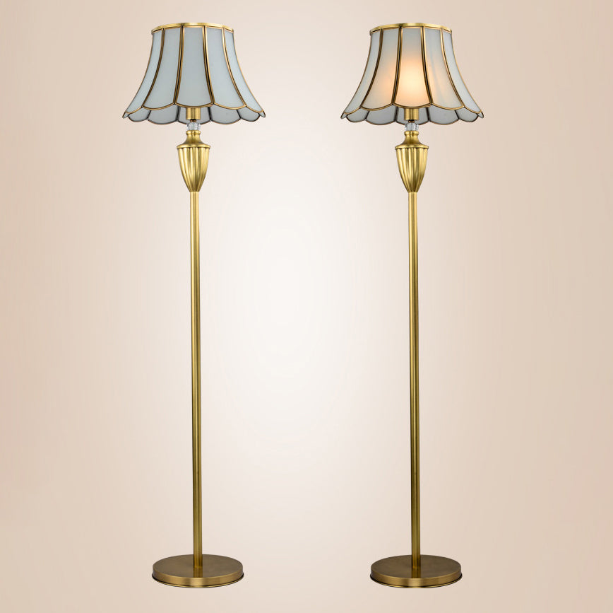 Hat Shape Full Copper Floor Lamp