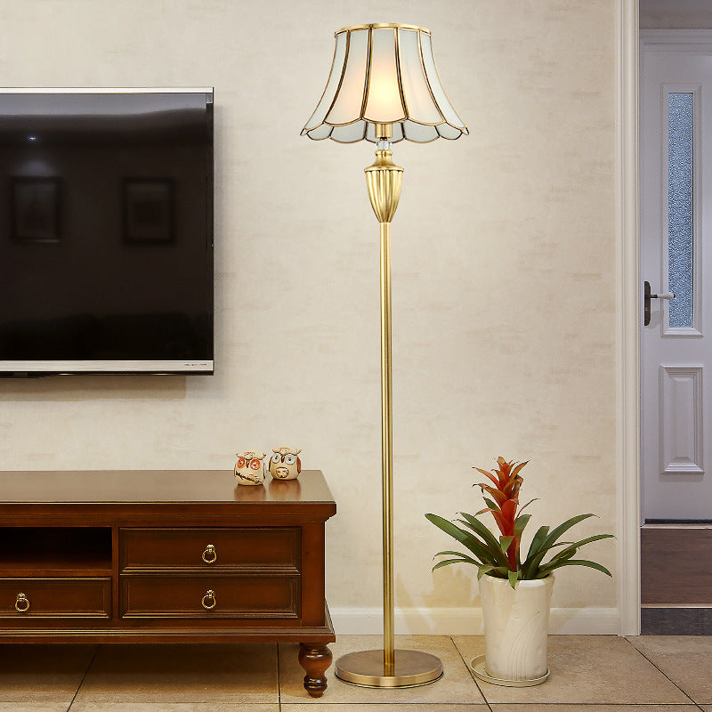 Hat Shape Full Copper Floor Lamp