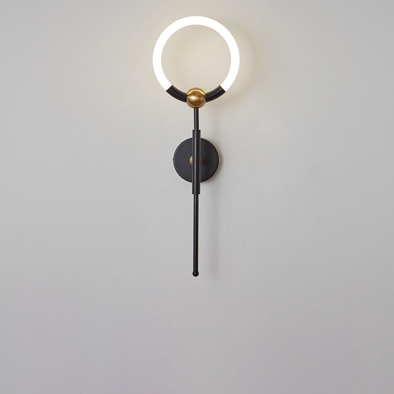 Round Circle Iron Acrylic Wall Lamp