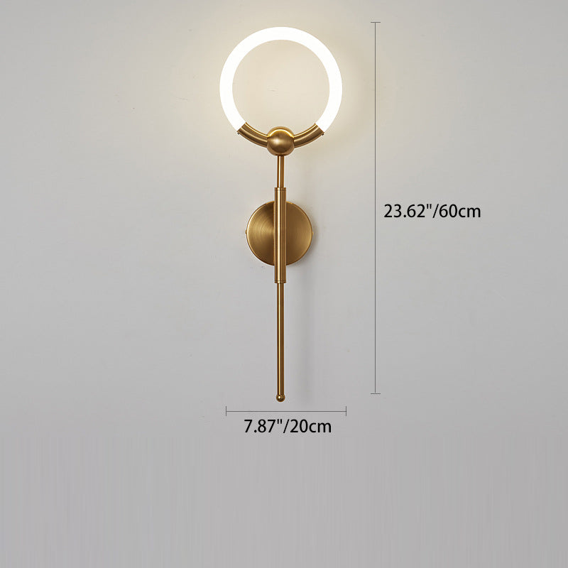 Round Circle Iron Acrylic Wall Lamp