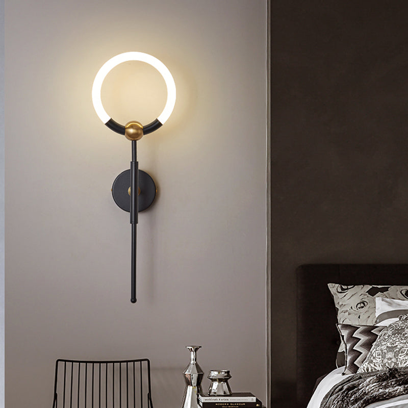 Round Circle Iron Acrylic Wall Lamp