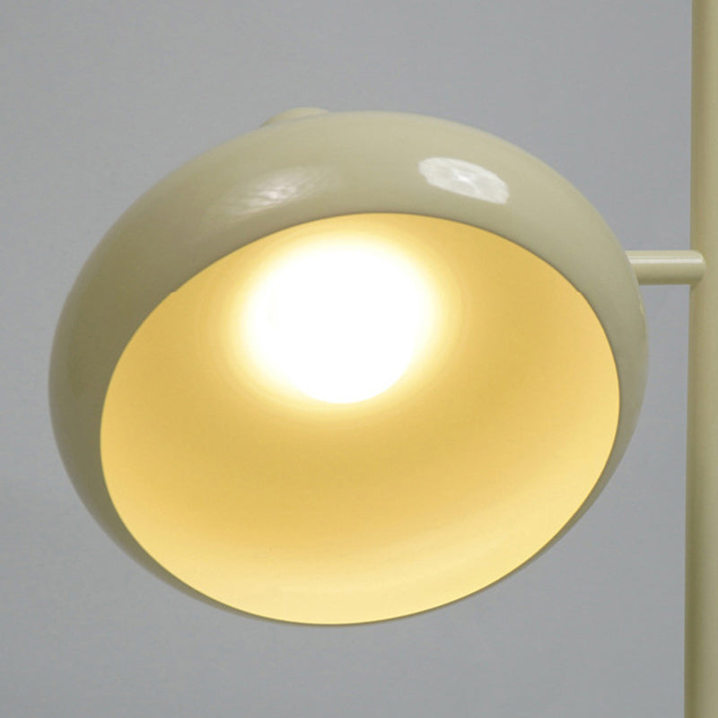 Round Iron Lampshade Living 2-Light Floor Lamp