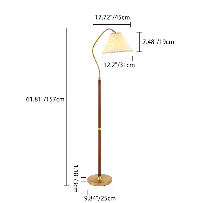 Skirt Shape Rotatable Fabric Floor Lamp