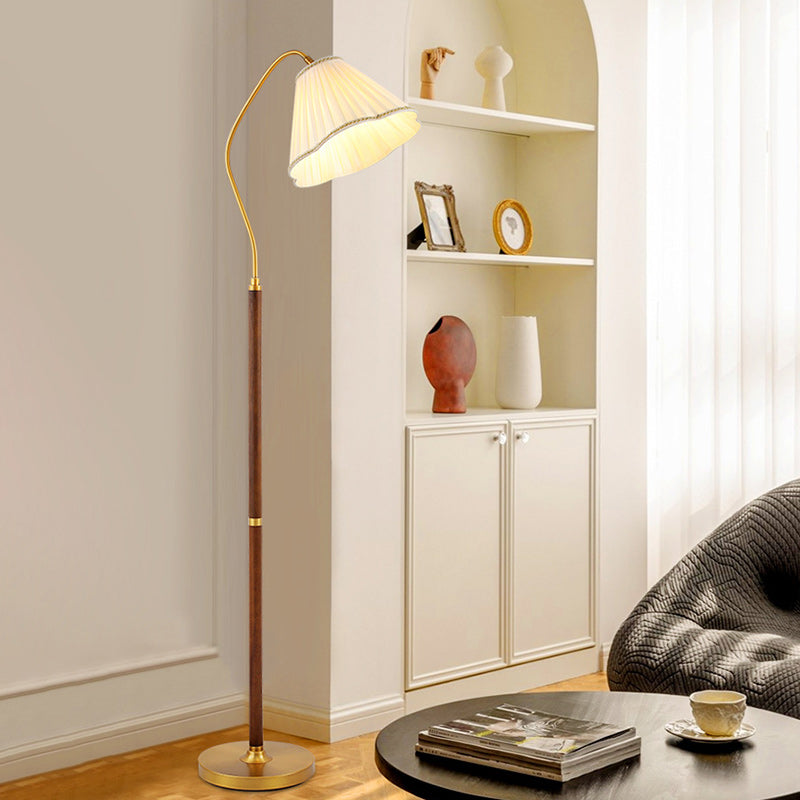 Skirt Shape Rotatable Fabric Floor Lamp