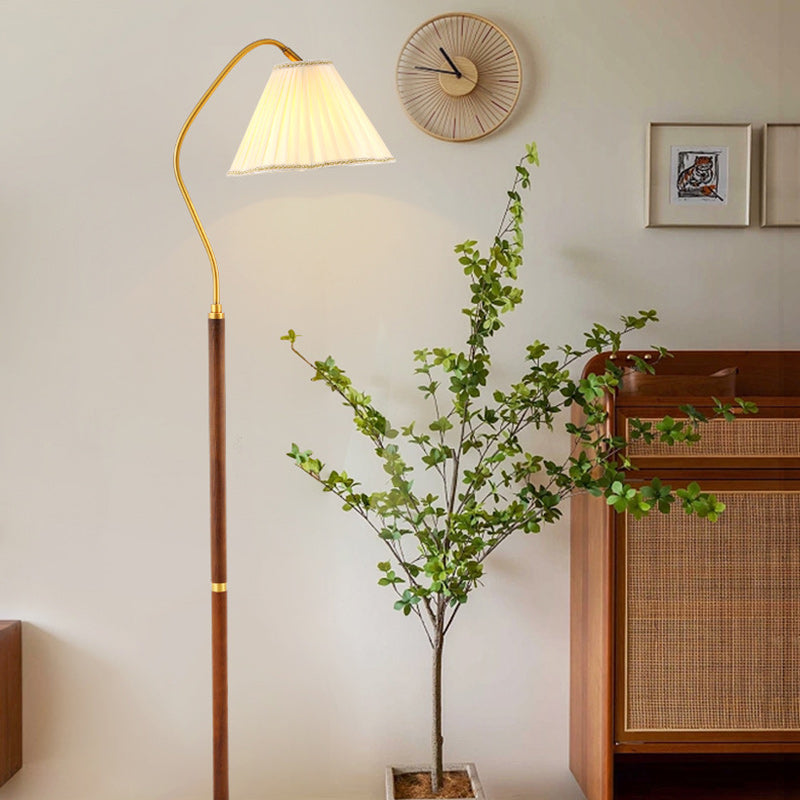 Skirt Shape Rotatable Fabric Floor Lamp