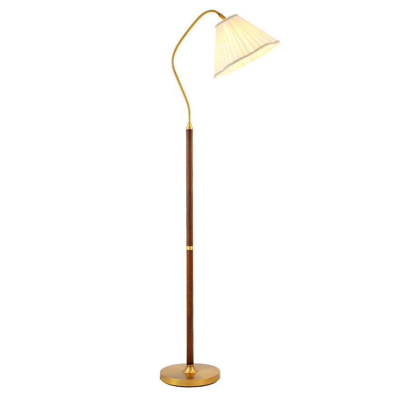 Skirt Shape Rotatable Fabric Floor Lamp