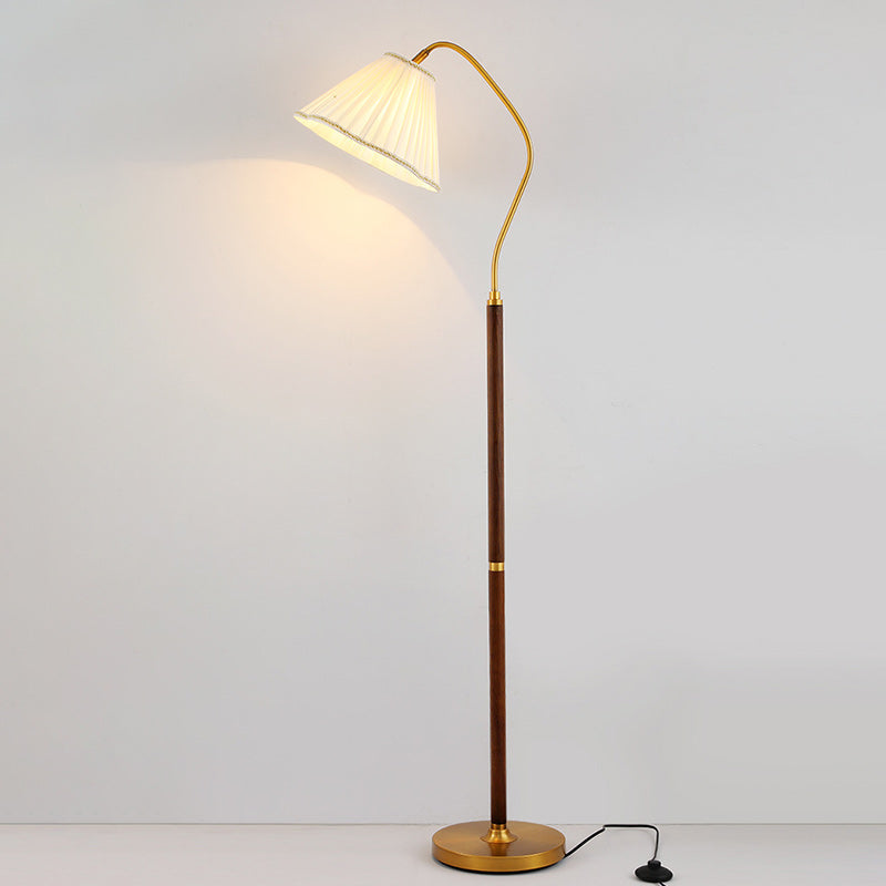 Skirt Shape Rotatable Fabric Floor Lamp