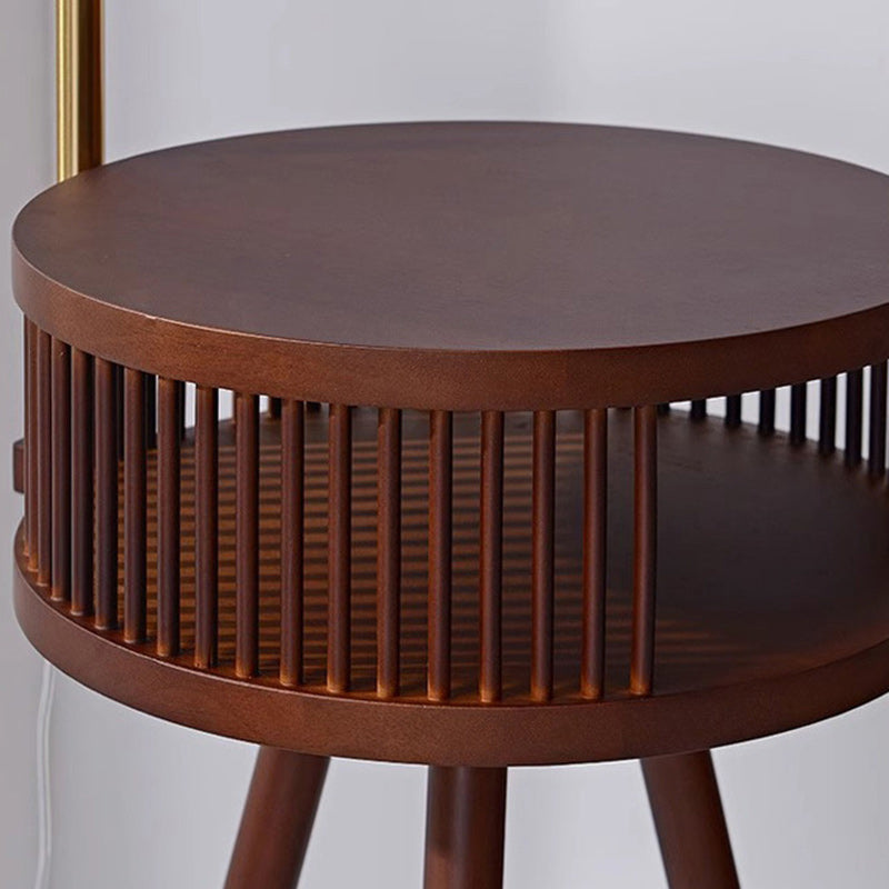 Solid Wood Table Umbrella Floor Lamp