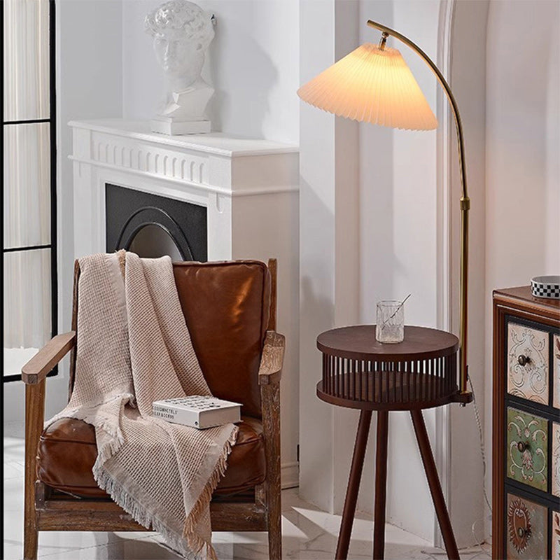 Solid Wood Table Umbrella Floor Lamp