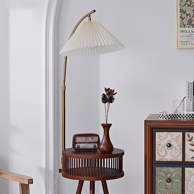 Solid Wood Table Umbrella Floor Lamp