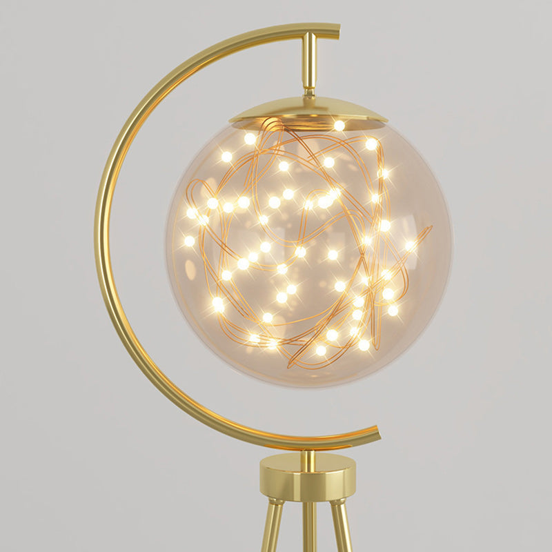 Round Orb Baby's Breath Floor Lamp