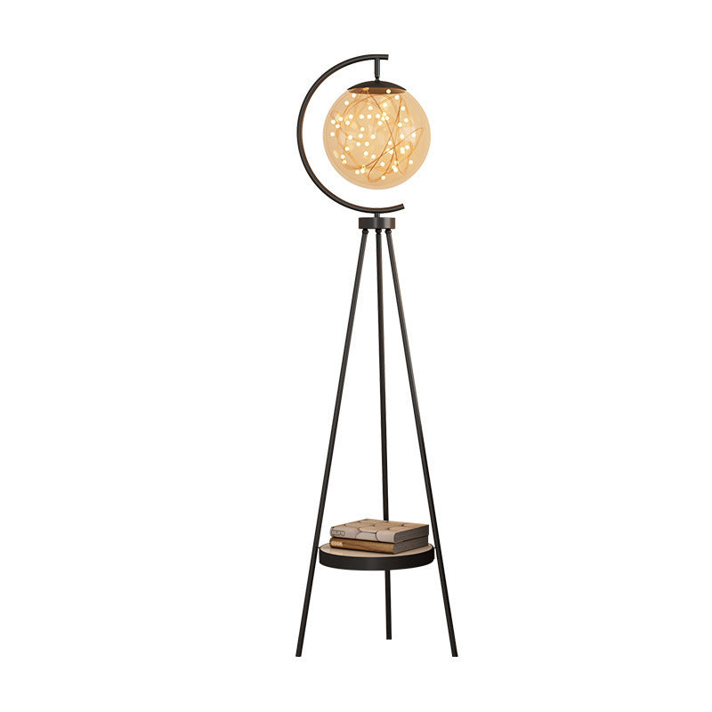 Round Orb Baby's Breath Floor Lamp