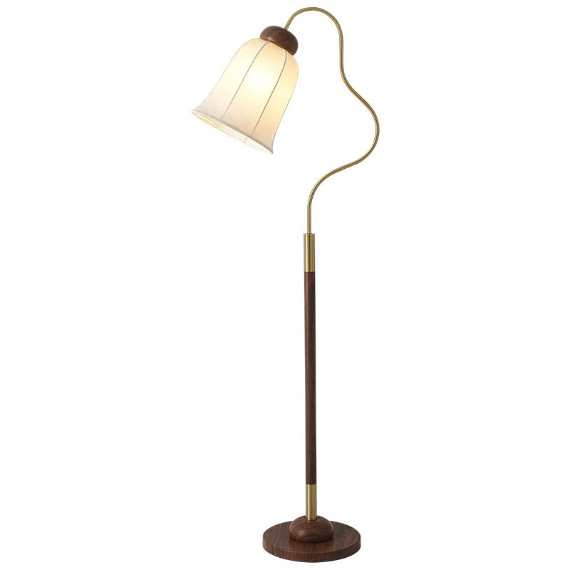 Curve Metal Fabric Lampshade Floor Lamp