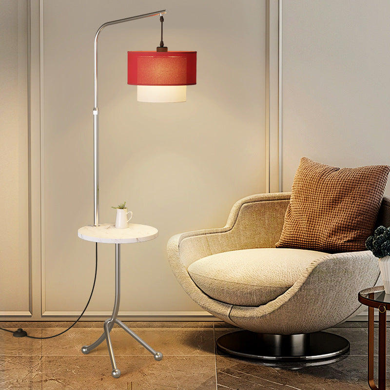 Iron Marble Table Round Floor Lamp