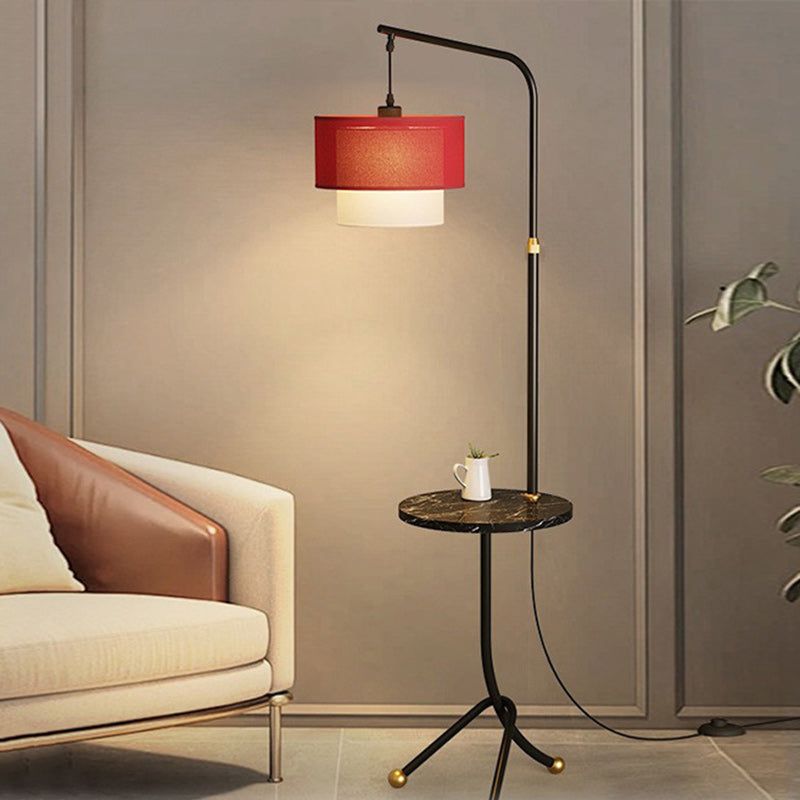 Iron Marble Table Round Floor Lamp