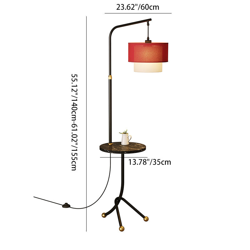 Iron Marble Table Round Floor Lamp