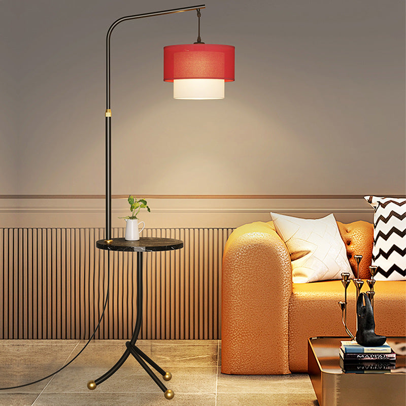 Iron Marble Table Round Floor Lamp