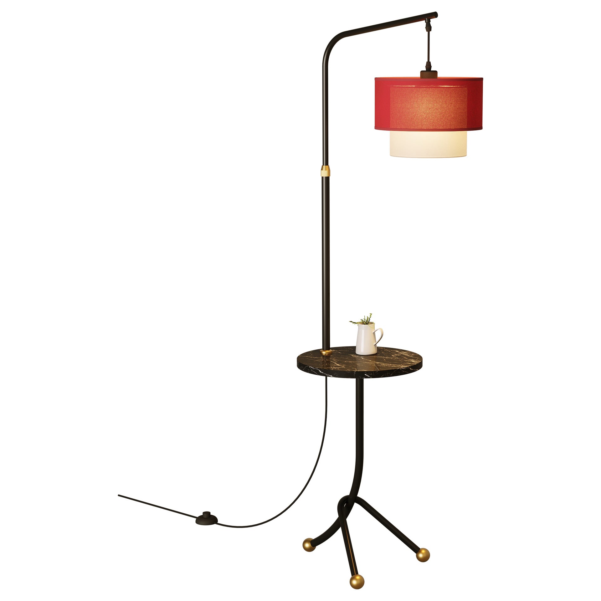 Iron Marble Table Round Floor Lamp