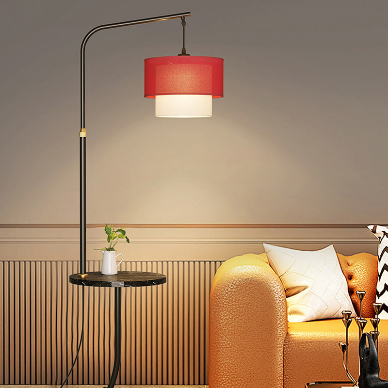 Iron Marble Table Round Floor Lamp