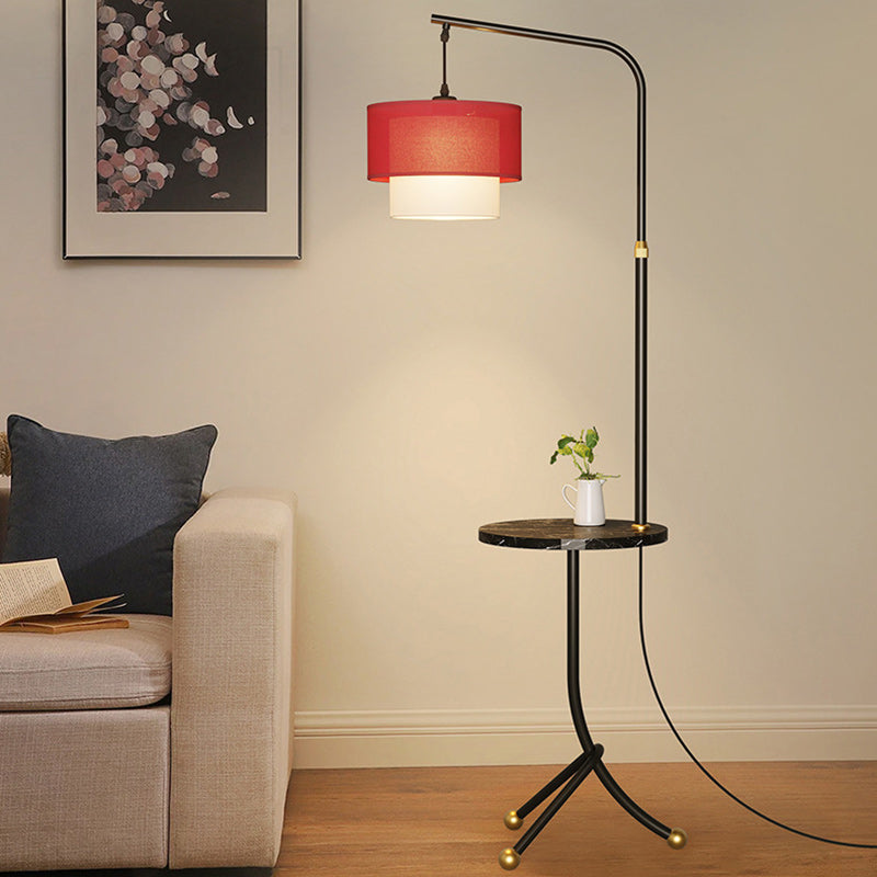 Iron Marble Table Round Floor Lamp