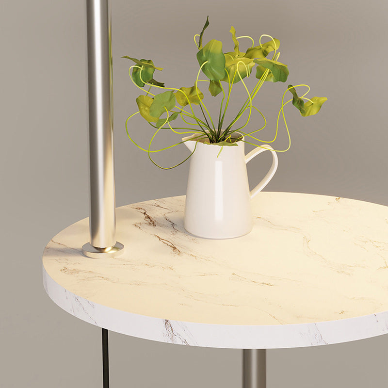 Iron Marble Table Round Floor Lamp