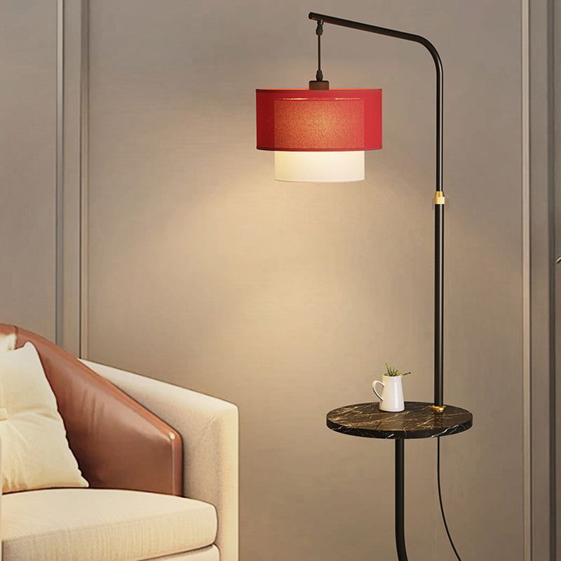 Iron Marble Table Round Floor Lamp