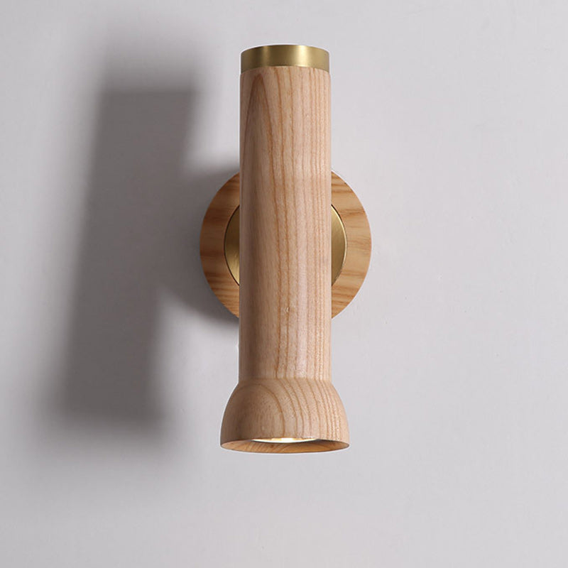 Cylindrical Flashlight Shape Copper Wall Lamp