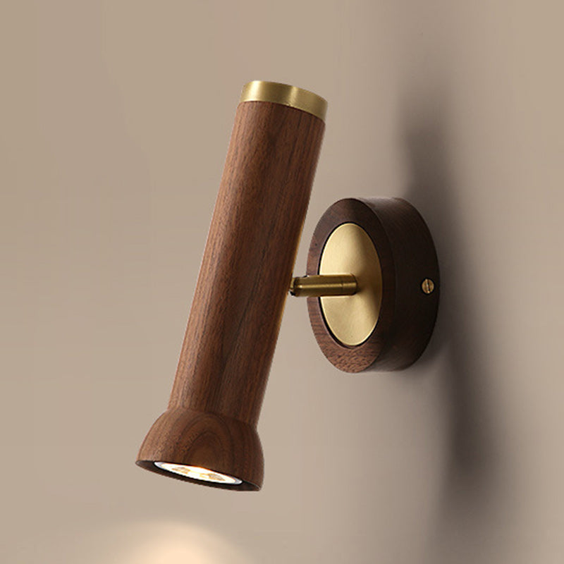 Cylindrical Flashlight Shape Copper Wall Lamp