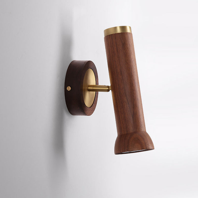Cylindrical Flashlight Shape Copper Wall Lamp