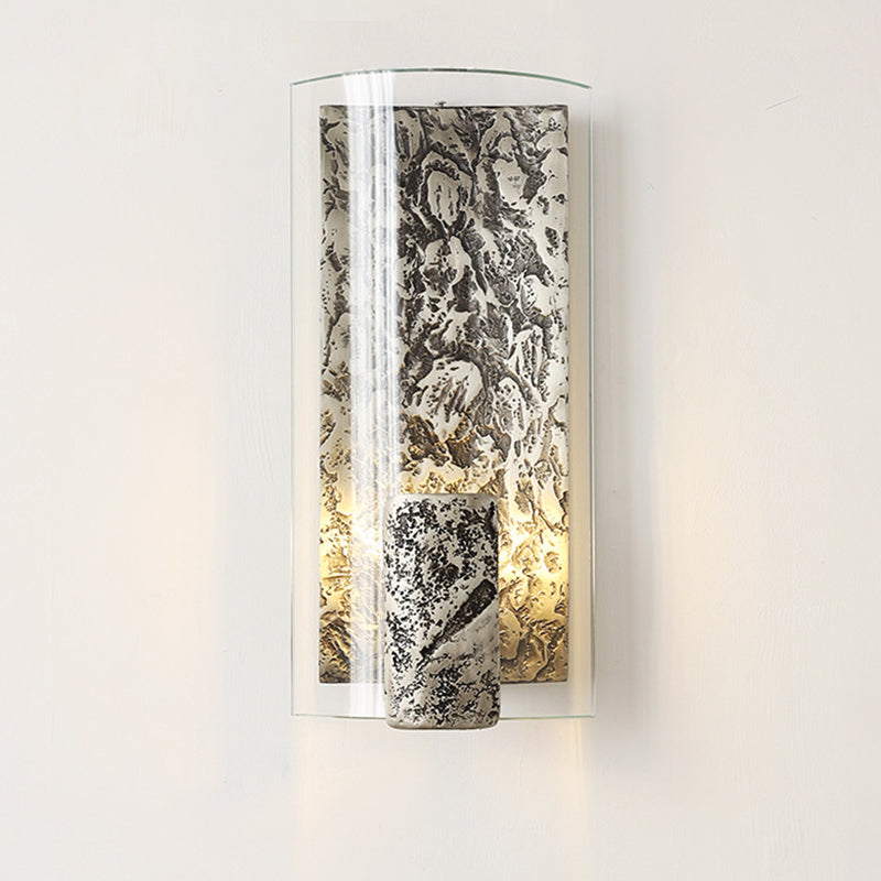 Semicircle Glass Aluminum Living Wall Lamp