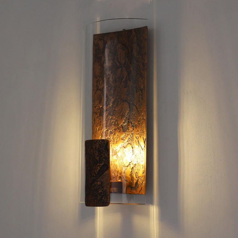 Semicircle Glass Aluminum Living Wall Lamp