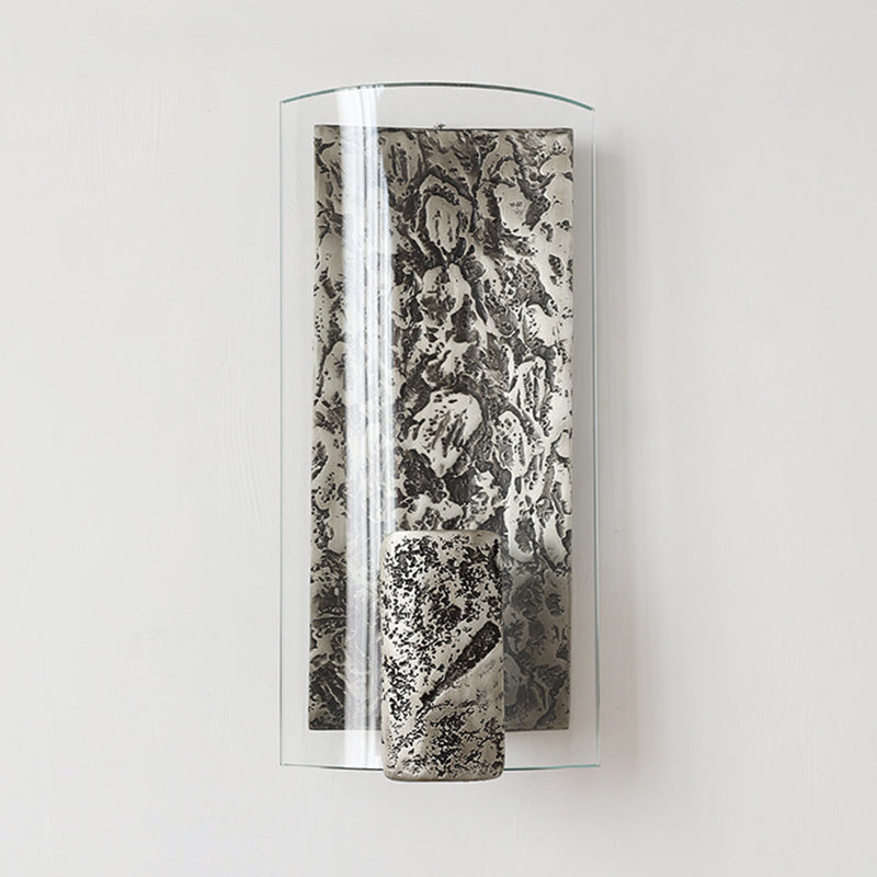 Semicircle Glass Aluminum Living Wall Lamp