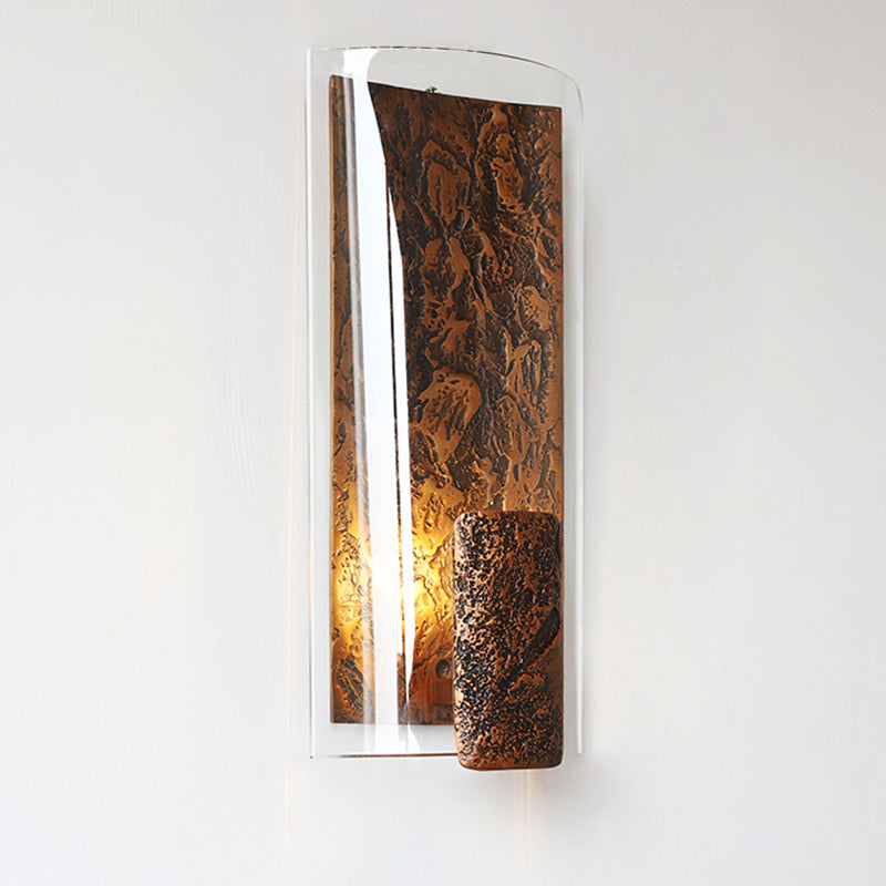 Semicircle Glass Aluminum Living Wall Lamp