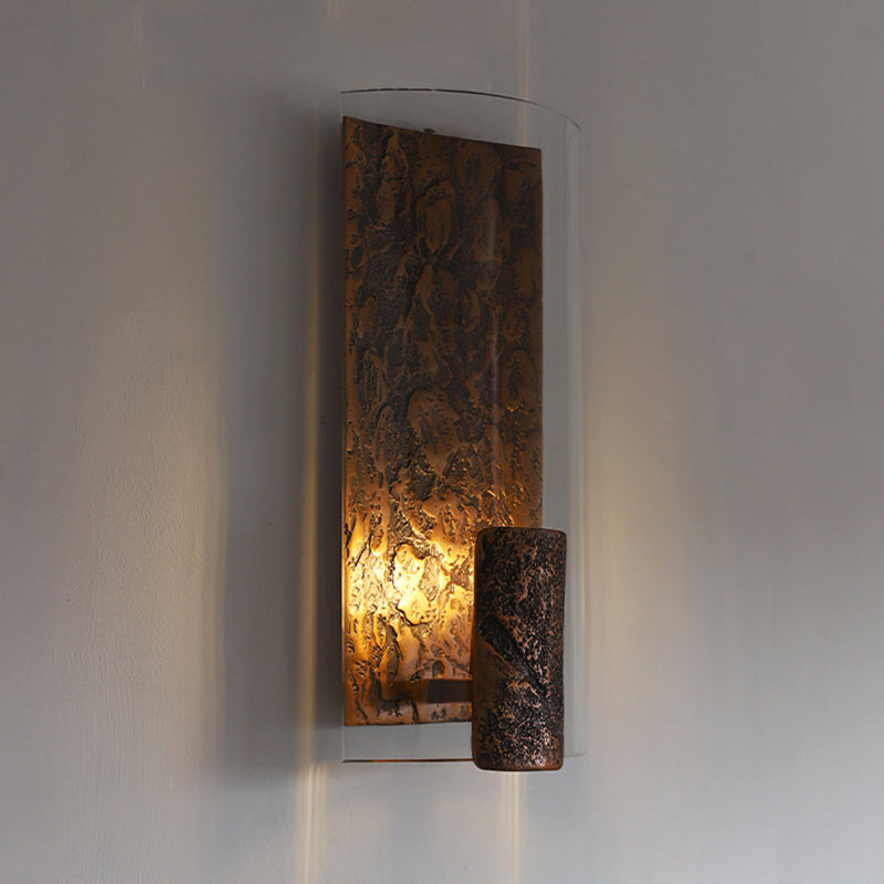 Semicircle Glass Aluminum Living Wall Lamp