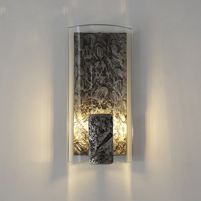 Semicircle Glass Aluminum Living Wall Lamp