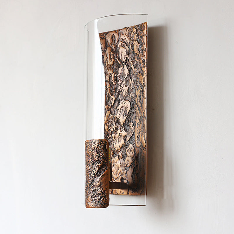 Semicircle Glass Aluminum Living Wall Lamp
