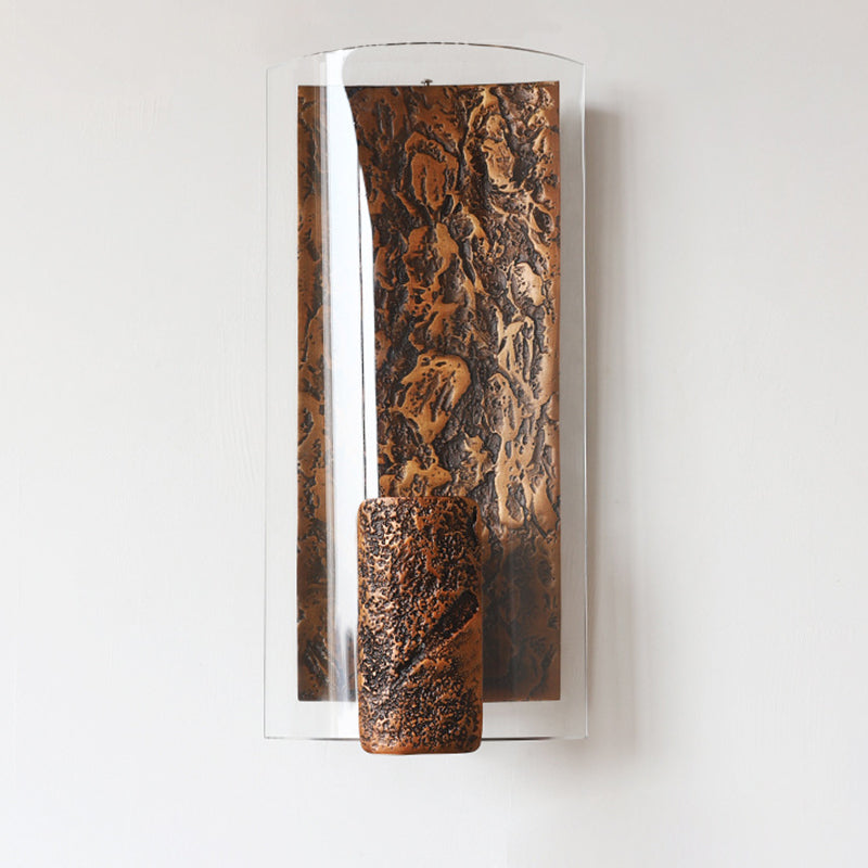 Semicircle Glass Aluminum Living Wall Lamp