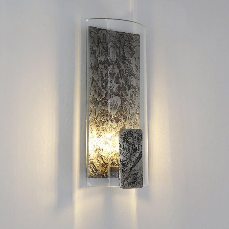 Semicircle Glass Aluminum Living Wall Lamp